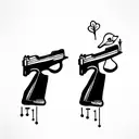 duck with a glock tattoo design idea