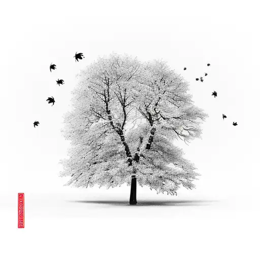 trees loose their leaves every year but still stand tall and wait for better days to come  tattoo design idea