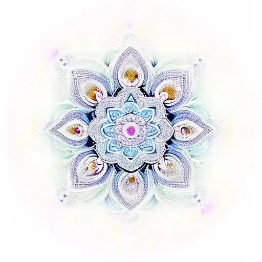 A unique combination of different flowers forming a beautiful mandala tattoo design idea