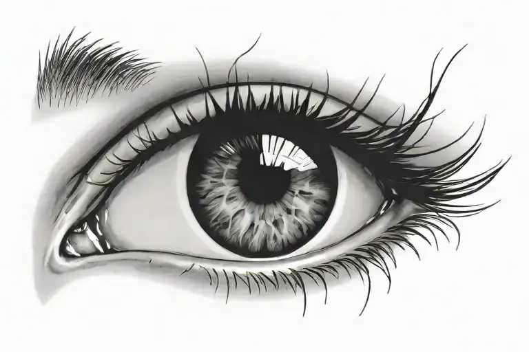 eye with two pupils The image tattoo design idea