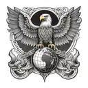 eagle globe and anchor  tattoo design idea