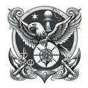 eagle globe and anchor  tattoo design idea