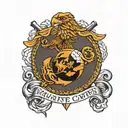 marine corps eagle globe and anchor tattoo design idea