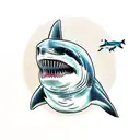 great white shark with tattoos on body tattoo design idea