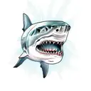 great white shark with tattoos on body tattoo design idea
