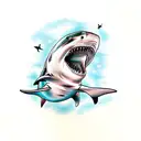 great white shark with tattoos on body tattoo design idea