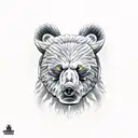 samson fighting the bear tattoo design idea