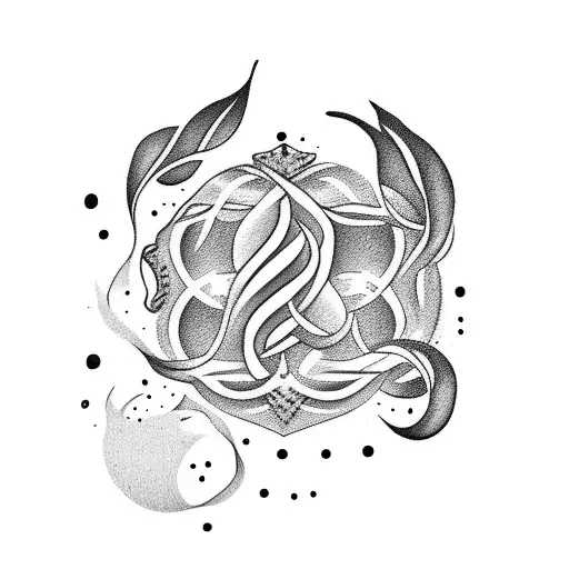 Latte Art Croissant with a twist tattoo design idea