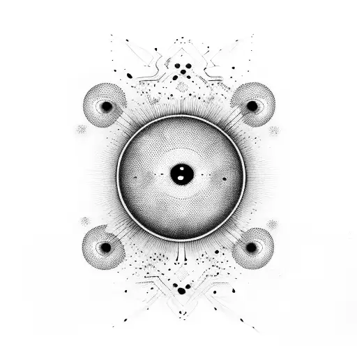 minimalistic multiple eye balls with strange looking tattoo design idea