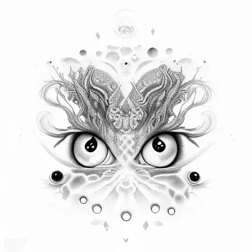 many eyes tattoo design idea