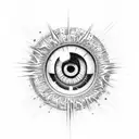 many eye balls looking at you tattoo design idea