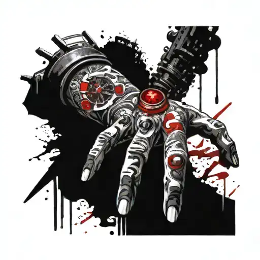 Bioshock and Elden Ring tattoo design idea