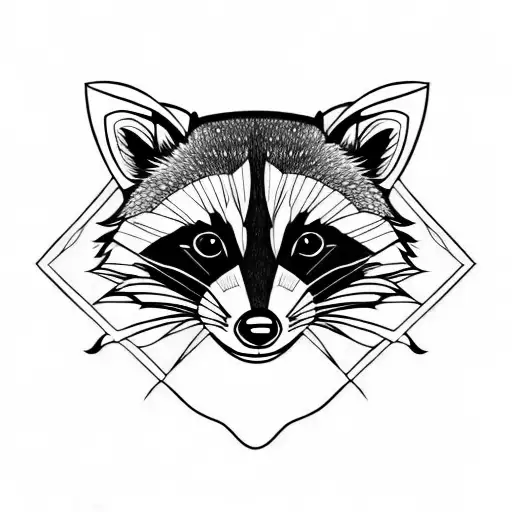 raccoon shade tattoo design idea