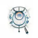 lantern with eyr tattoo design idea