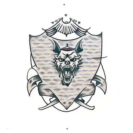 noble sigil with evil intentions tattoo design idea