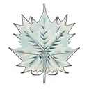 harp maple leaf tattoo design idea