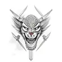 gladiators armor tattoo design idea