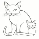 Tiny ears big nose cat tattoo design idea