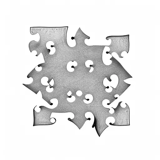 puzzle pieces  tattoo design idea