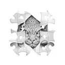 puzzle pieces  tattoo design idea