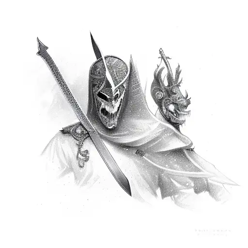sword representing antisocial personality disorder tattoo design idea