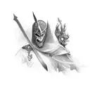 sword representing antisocial personality disorder tattoo design idea