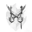 sword representing antisocial personality disorder tattoo design idea