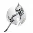 sword representing antisocial personality disorder tattoo design idea