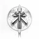Cross with nails tattoo design idea