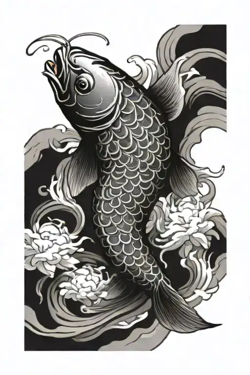 japanese koi fish tattoo design idea