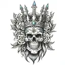 throne tattoo design idea