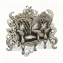 chairs tattoo design idea