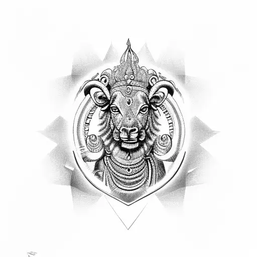 technology hindu mythological Ram and krishna with geometric shapes and shlok  tattoo design idea