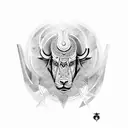 technology hindu mythological Ram and krishna with geometric shapes and shlok  tattoo design idea