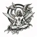 nirvana in utero tattoo design idea