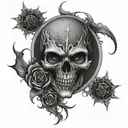 evil gothic dark tattoo design idea