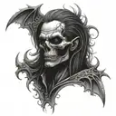 evil gothic dark tattoo design idea
