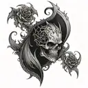 evil gothic dark tattoo design idea