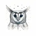 barn owl tattoo design idea