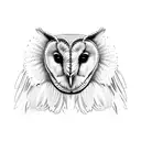barn owl tattoo design idea