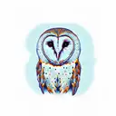 barn owl tattoo design idea
