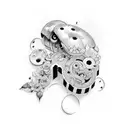 suitcase tattoo design idea