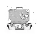 suitcase tattoo design idea