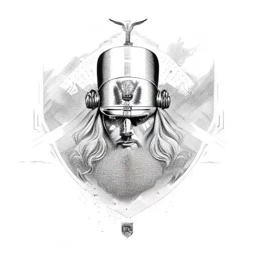 The word Invictus in classic Roman Font style tattoo design idea