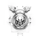 The word Invictus  tattoo design idea