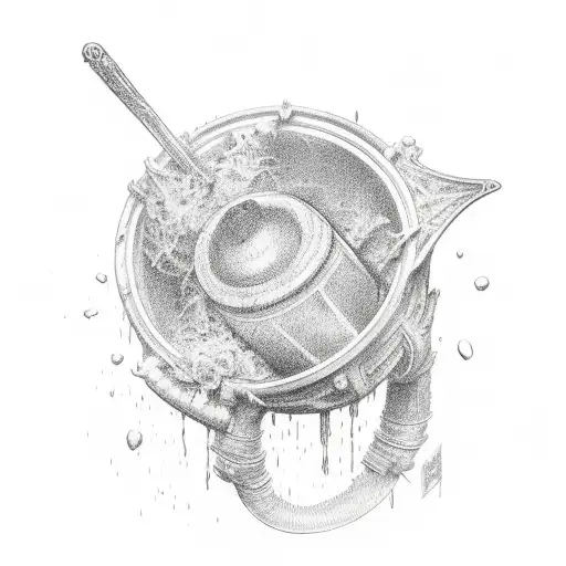 blood chalice tattoo design idea