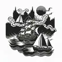burn the boats tattoo design idea