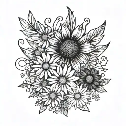 Natalie Grace Keep Going Daisies tattoo design idea
