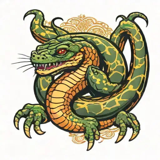 Brazilian jiu jitsu boa constrictor tattoo design idea