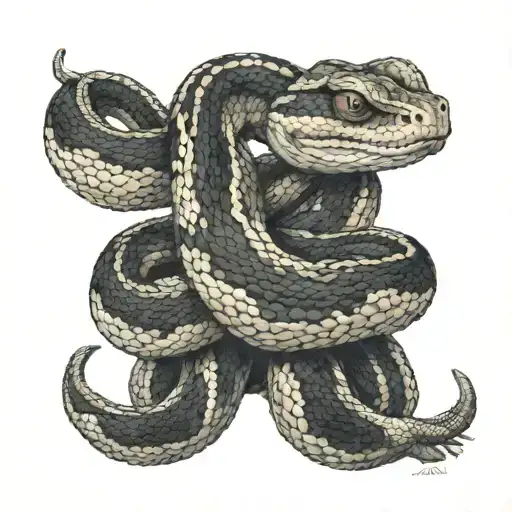 Brazilian jiu jitsu boa constrictor tattoo design idea